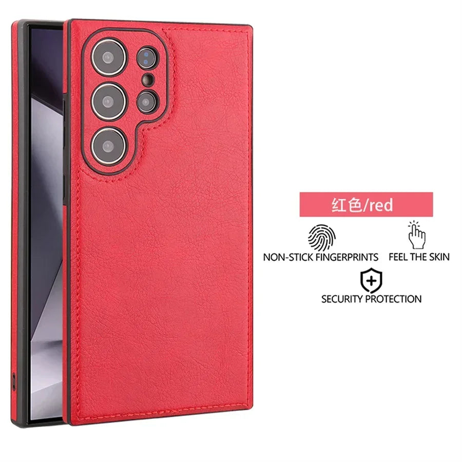 Luxury Vintage PU Leather Case Shockproof Soft Cover for Samsung Camera