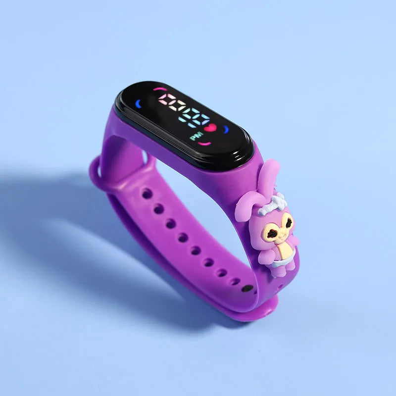 Kids LED Touch Watch Mickey Spiderman Sports Bracelet Waterproof