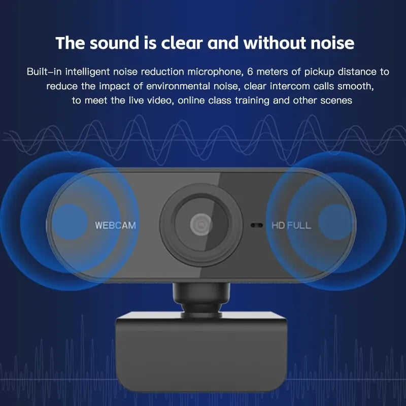 1080P HD USB Webcam with Microphone for PC Laptop Video Call & Streaming