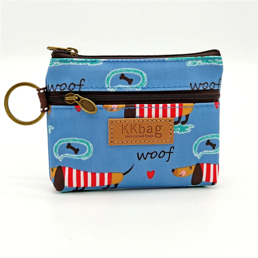 Cute Animal Zipper Wallet  Small Coin Purse & Card Holder for Students & Women