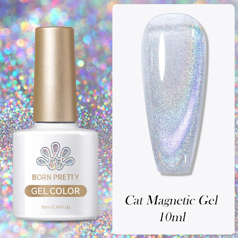 10ml Cat Eye Magnetic Gel Nail Polish Soak Off UV LED Mirror Shine