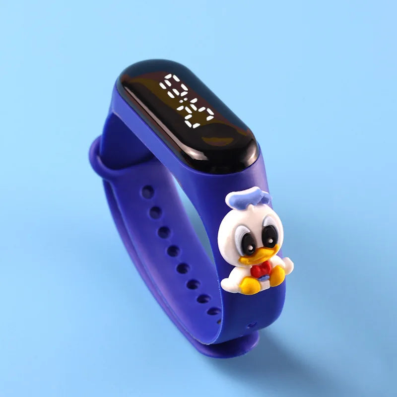 Kids LED Touch Watch Mickey Spiderman Sports Bracelet Waterproof