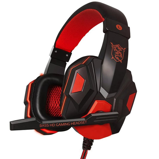 3.5mm Wired Gaming Headset with Mic Adjustable Bass for PC PS4 PS5 Xbox