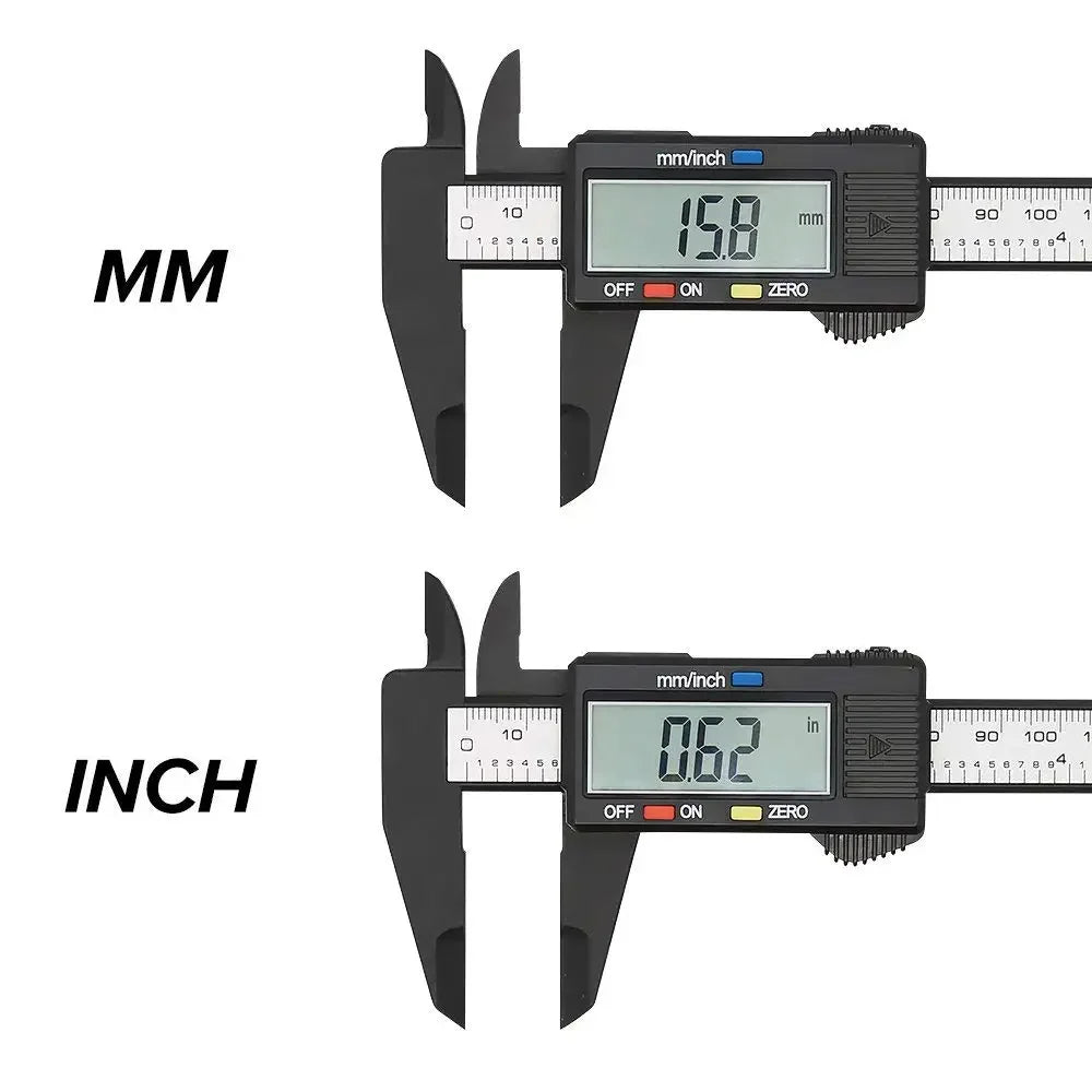 150mm/100mm Electronic Digital Caliper  Carbon Fiber Vernier Micrometer Measuring Tool"