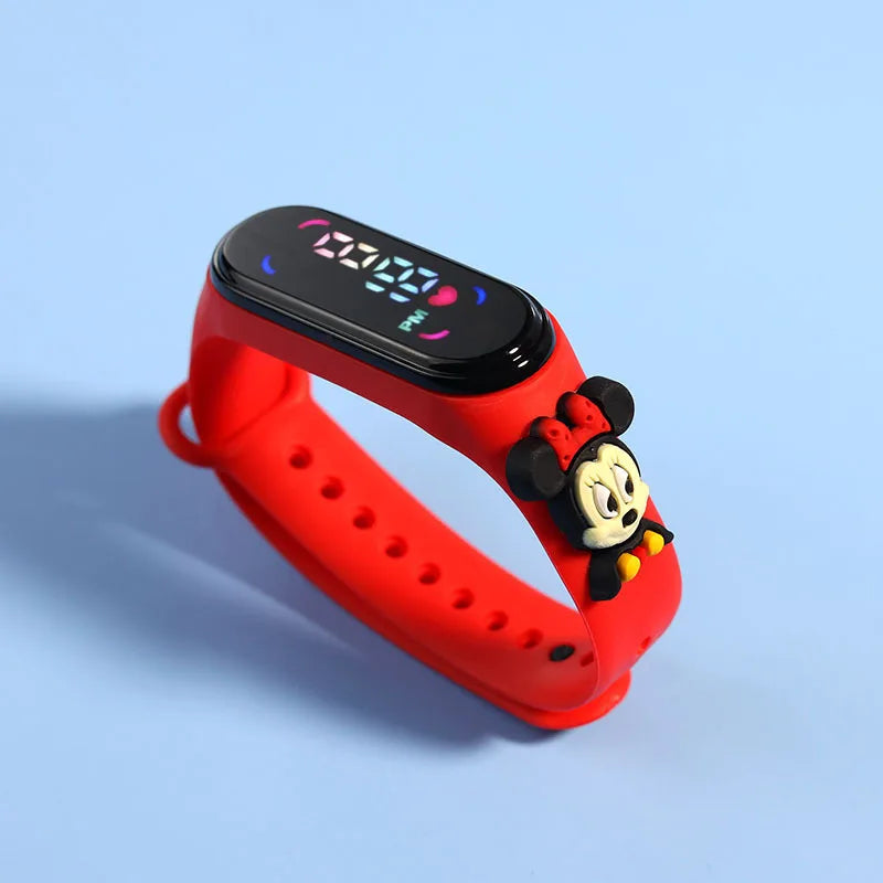 Kids LED Touch Watch Mickey Spiderman Sports Bracelet Waterproof