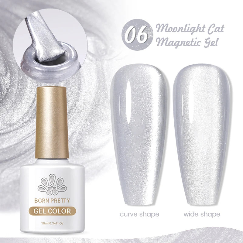 10ml Cat Eye Magnetic Gel Nail Polish Soak Off UV LED Mirror Shine