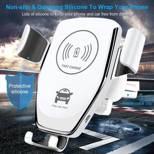 30W Fast Wireless Car Charger Mount for iPhone  Samsung