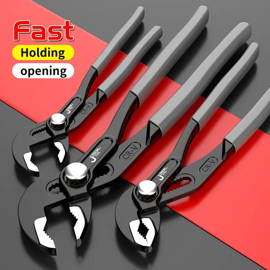 Adjustable Water Pump Pliers –Quick-Release Pipe Wrench Hand Tool
