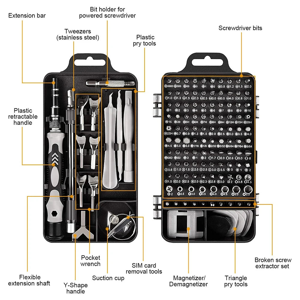 Screwdriver Set Magnetic Torx Phillips Screw Bit Kit Electrical Driver Remover Wrench Repair Phone PC Tools