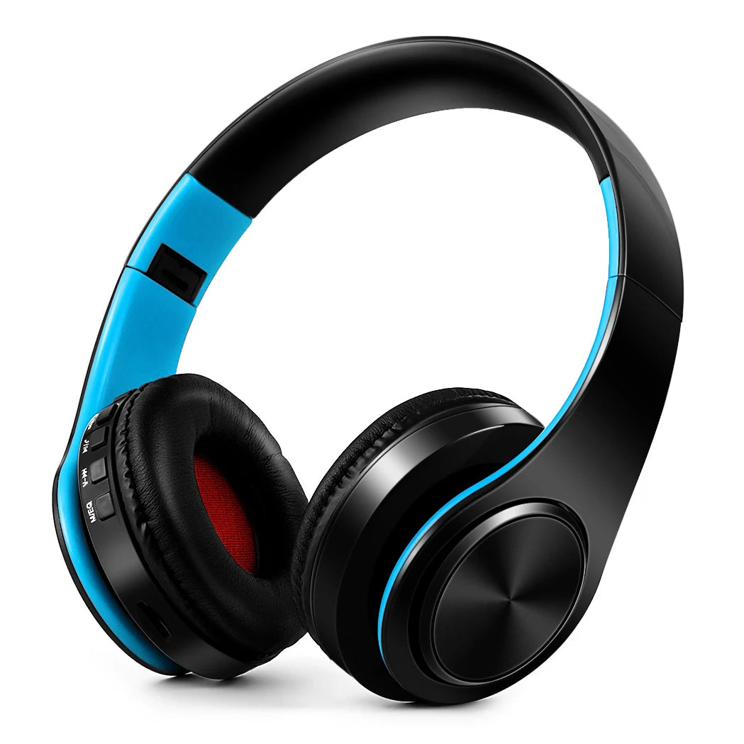 Gold Wireless Bluetooth Headphones w/Mic & 3.5mm Jack for iPhone Samsung
