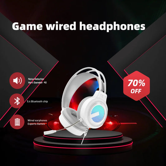 Wired 7.1 Gaming Headset Noise Cancelling USB for PC Laptop Console