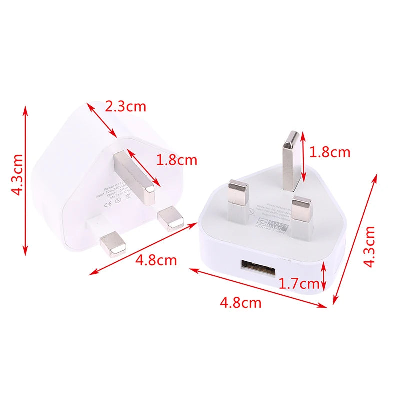 Charger Adapter With 1/2 USB Ports Charging For Iphone Samsung Charging Charger