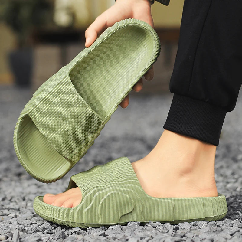 Soft Indoor Slippers for Men Women Non-Slip Bathroom Sandals, Summer Home Flip Flops, Hotel Flat Shoes