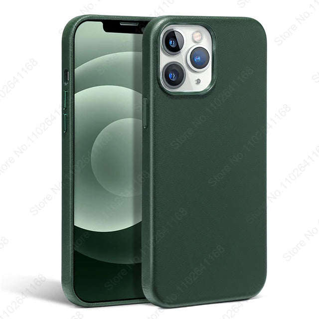 Animated Leather Case for iPhone MagSafe Magnetic Wireless Charging Cover