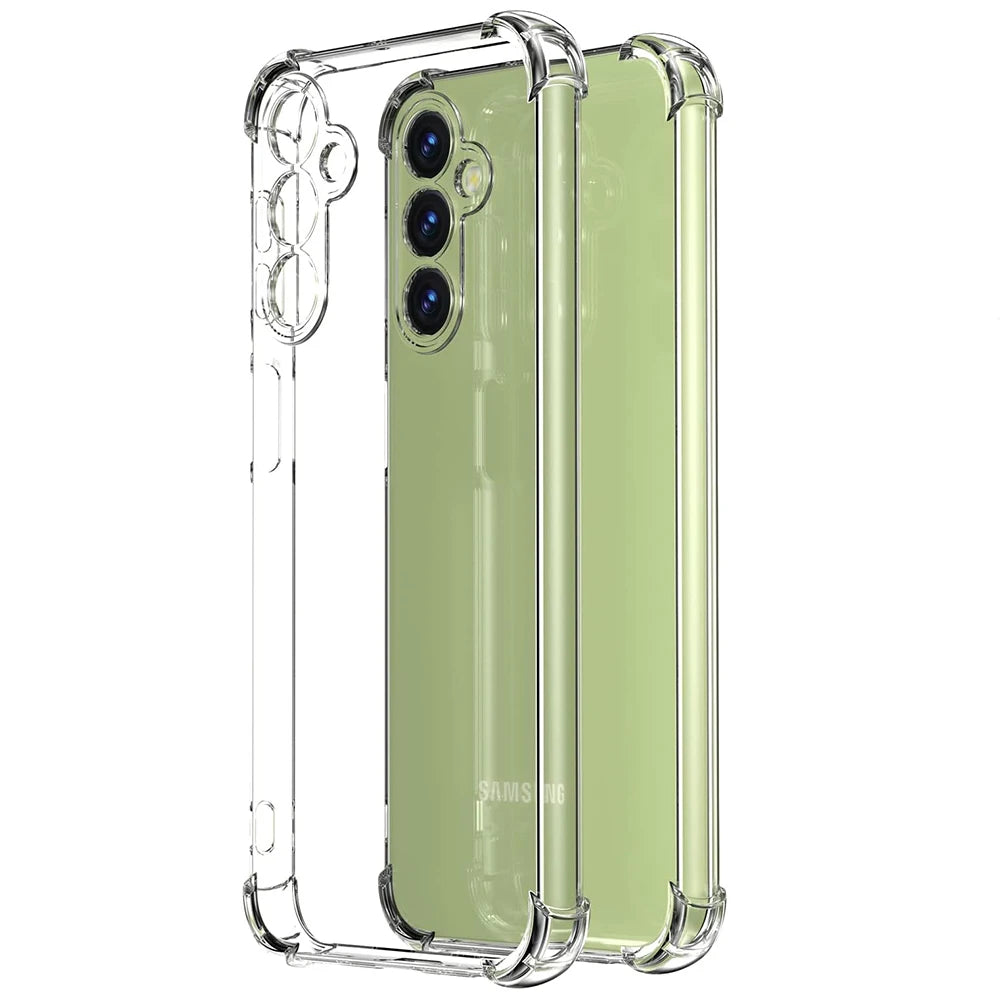 Transparent Silicone Shockproof Case For Samsung Galaxy S25 S24 S23 FE Plus Ultra A55 A35 A25 A15 A54 A34 A24 A14 Clear Bumper