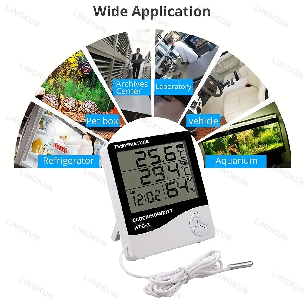 LCD Digital Thermometer Hygrometer Indoor Temperature Humidity Sensor Gauge