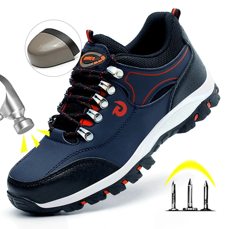 Men Work Boots Puncture-Proof Work Safety Shoes Protective Working Shoes Male Footwear Security Sneakers