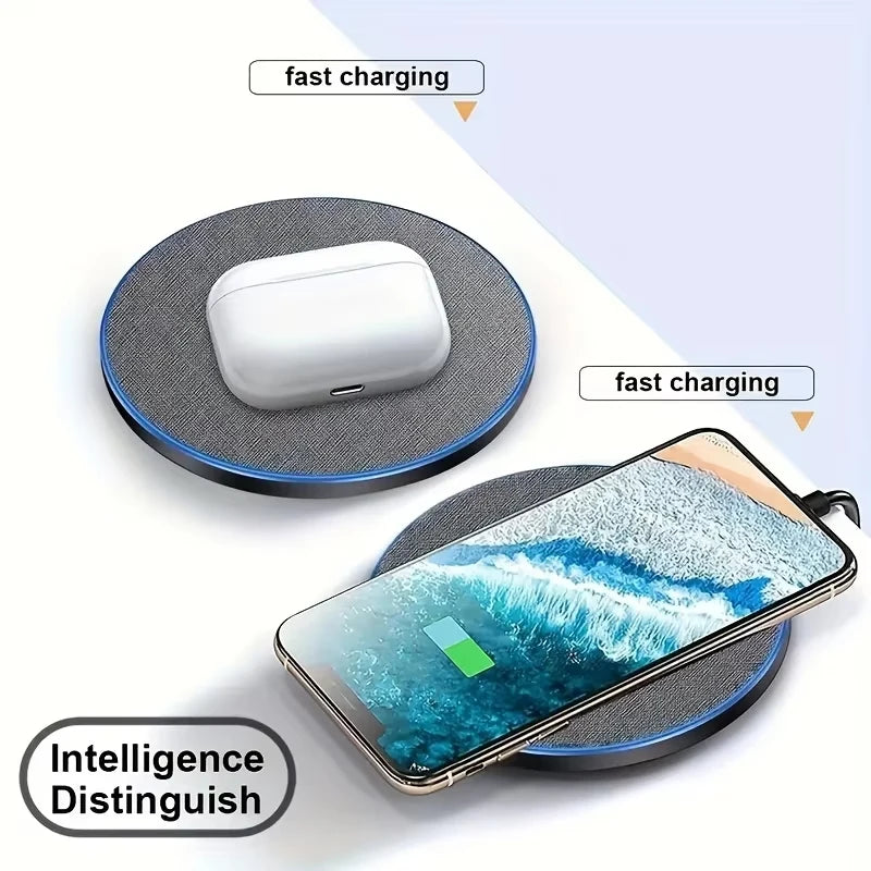 Ultra-Thin Fast Wireless Charger Pad for iPhone 15 14 Samsung S24 S23 S22