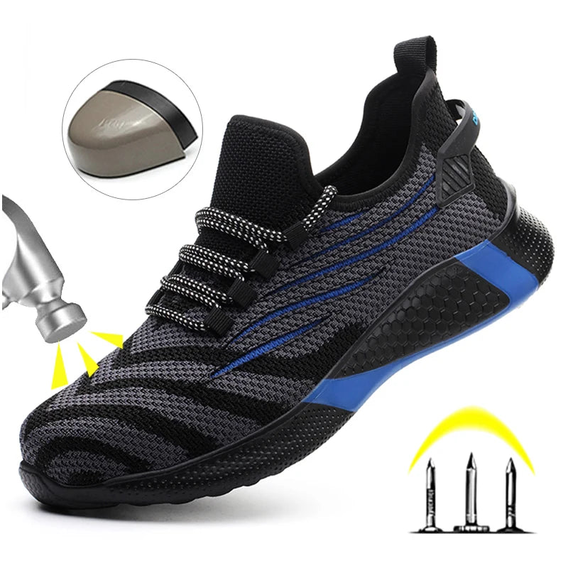 Men's Safety Work Shoes  Anti-Puncture Lightweight Steel Toe Boots