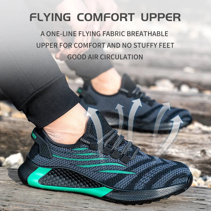 Work Safety Shoes Men Anti-puncture Working Sneaker Shoes Boots Lightweight