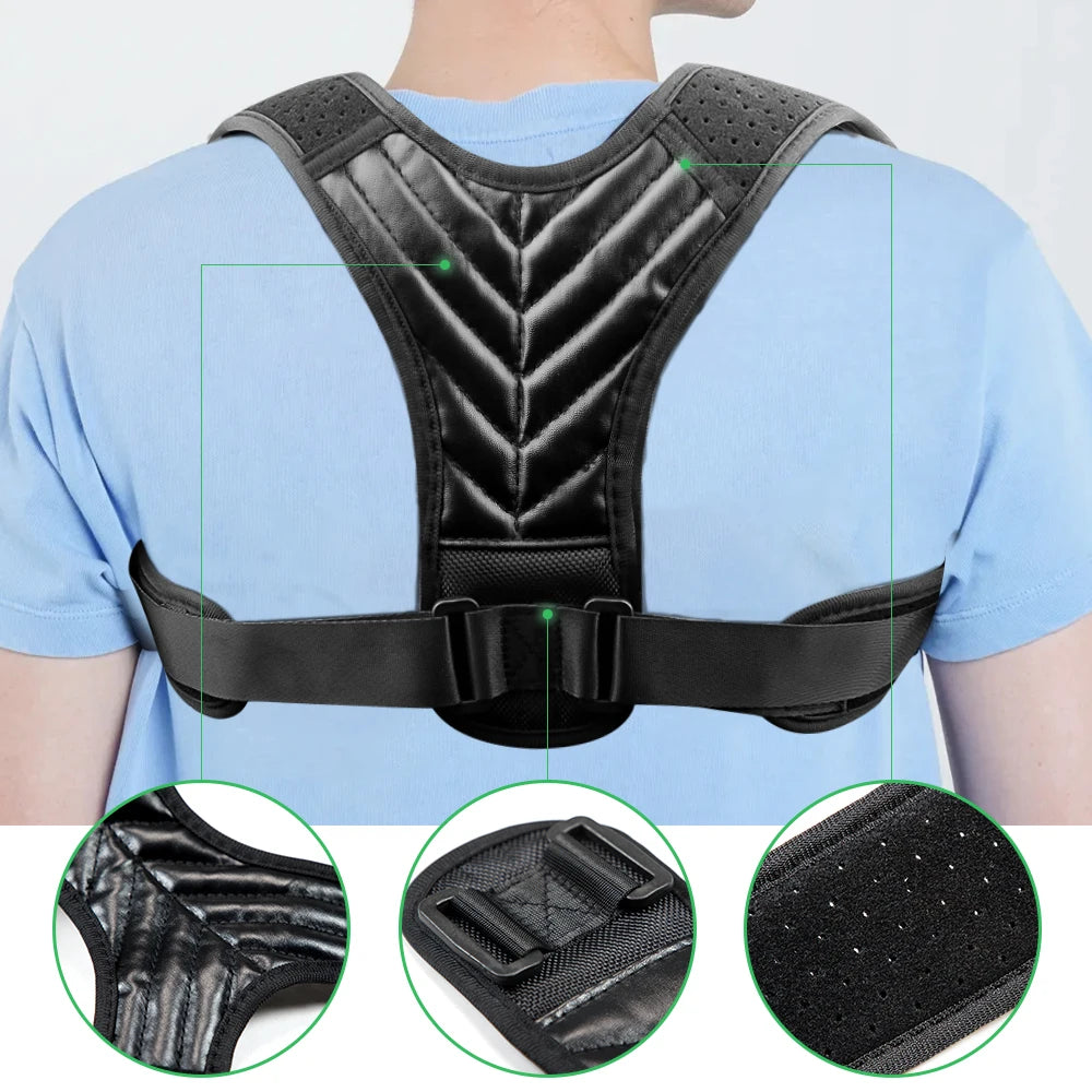 Adjustable Posture Corrector Back Brace for Men & Women Pain Relief Support