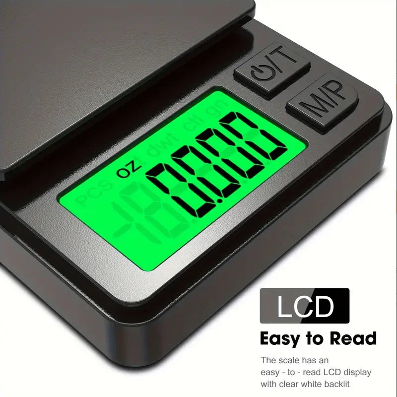 500g 0.01g Accurate Electronic Jewelry Gram Scale Precision Scale Portable Calibration Function Ultra-clear Display