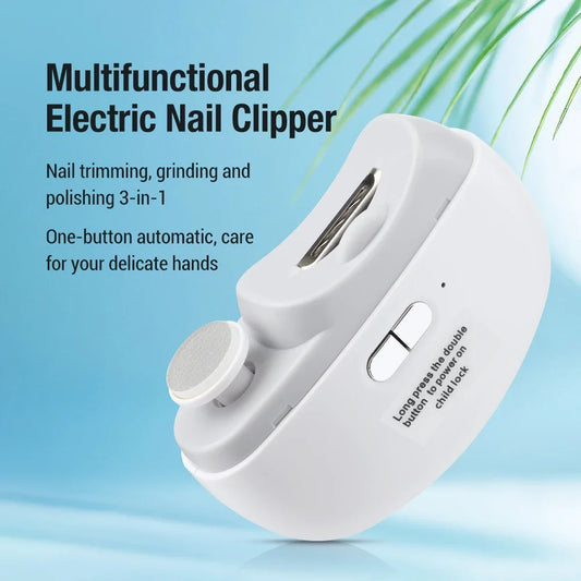 Electric Nail Clipper & Trimmer Rechargeable Auto Cutter with Light