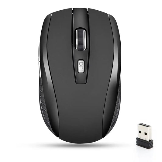 Wireless Silent Mouse 2.4G Portable Optical Adjustable DPI for Laptop PC