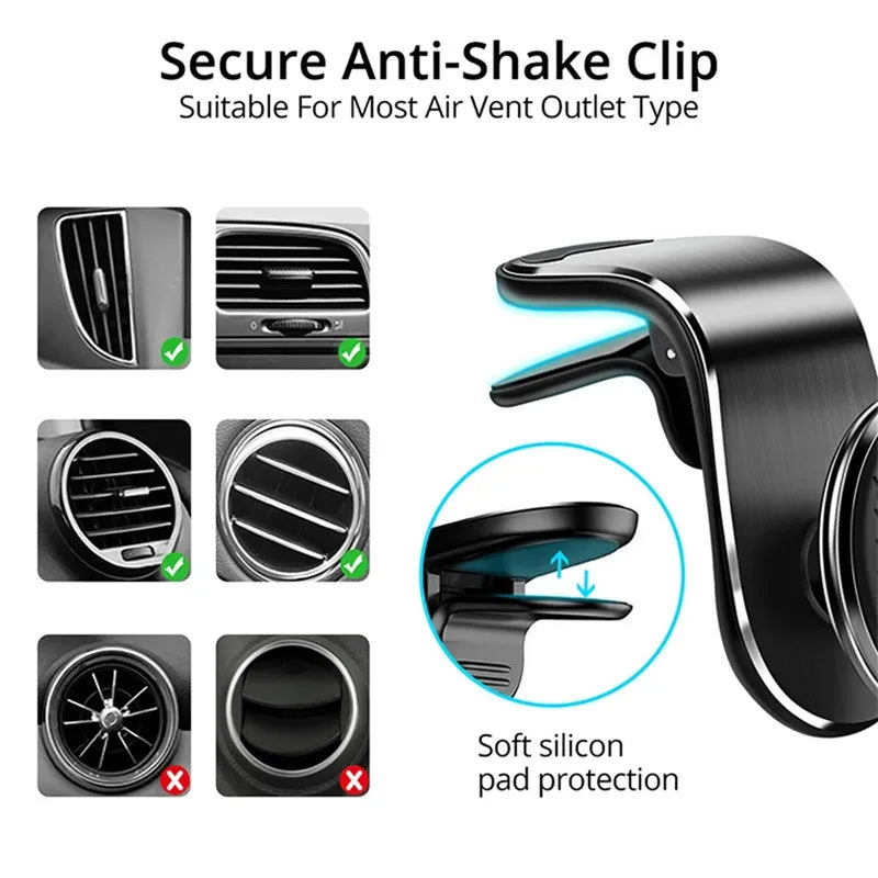 Magnetic Car Phone Holder Air Vent Mount for iPhone Samsung GPS