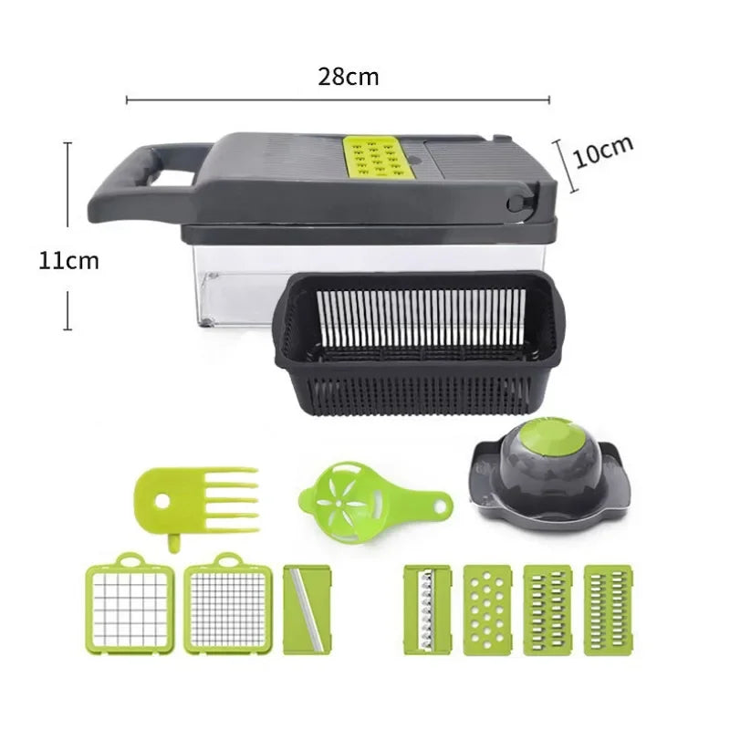 14 in 1 Multifunctional Vegetable Chopper Handle Food Grate Food Chopper Vegetable Slicer Dicer Cut Kitchen Items cocina