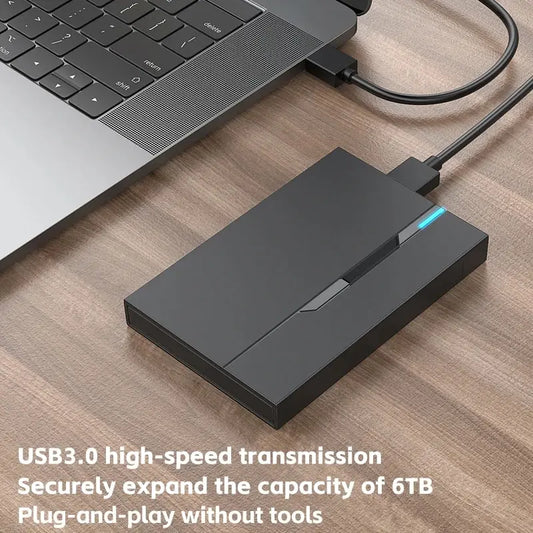 2.5'' USB 3.0 External Hard Drive Enclosure for SATA SSD HDD Up to 6TB