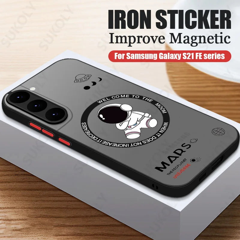Magnetic Astronaut Case for Samsung Galaxy MagSafe Hard PC Back Cover