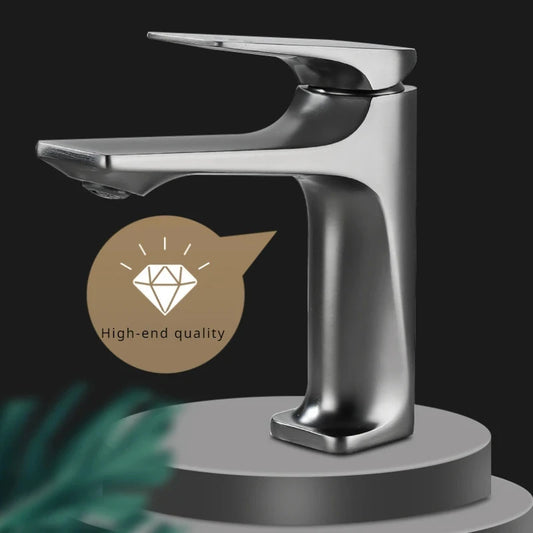 High-End Bathroom Sink Brass Core Anti-Splash Hot & Cold Mixer Tap