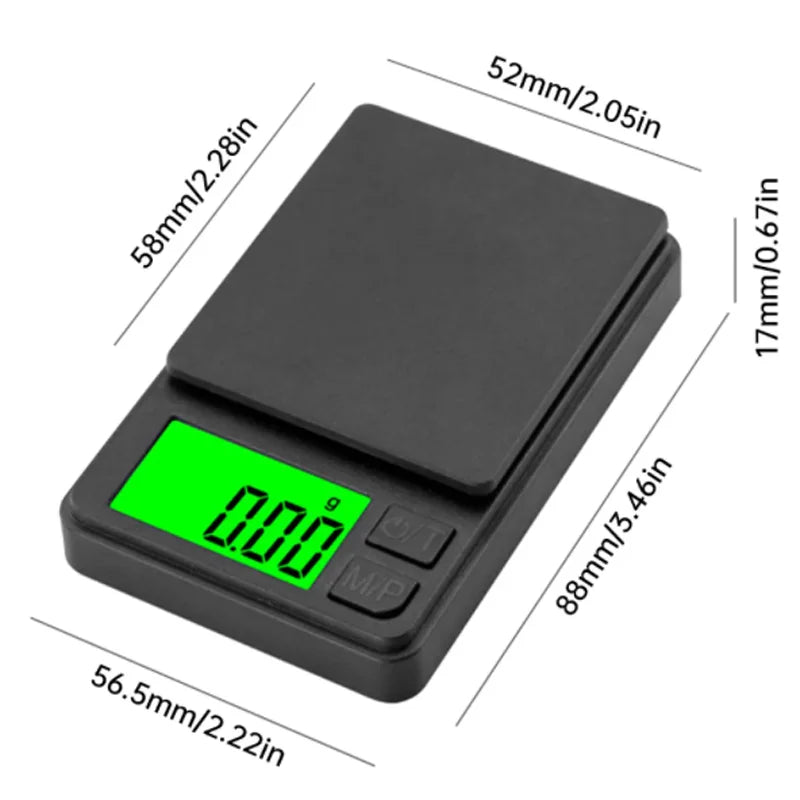 500g 0.01g Accurate Electronic Jewelry Gram Scale Precision Scale Portable Calibration Function Ultra-clear Display