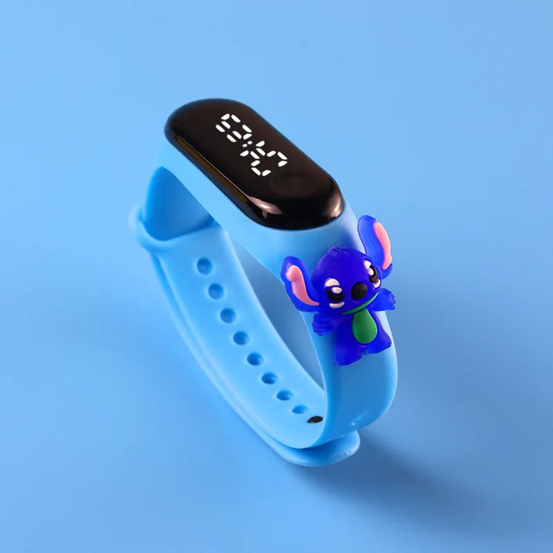 Kids LED Touch Watch Mickey Spiderman Sports Bracelet Waterproof
