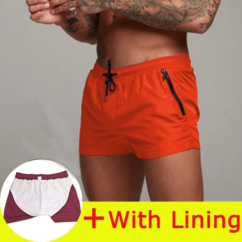 Mens  Swimwear Sexy Swim Briefs, Beach Board Shorts, Sporty Surf Trunks