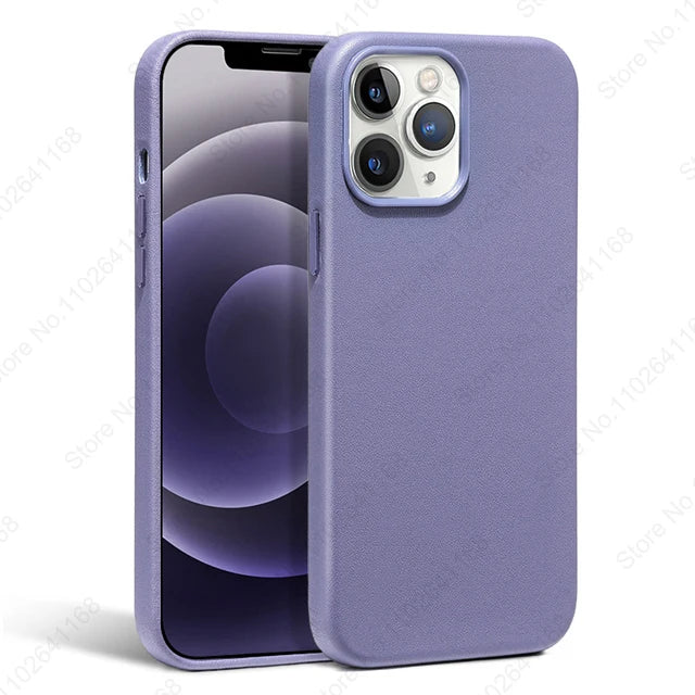 Animated Leather Case for iPhone MagSafe Magnetic Wireless Charging Cover