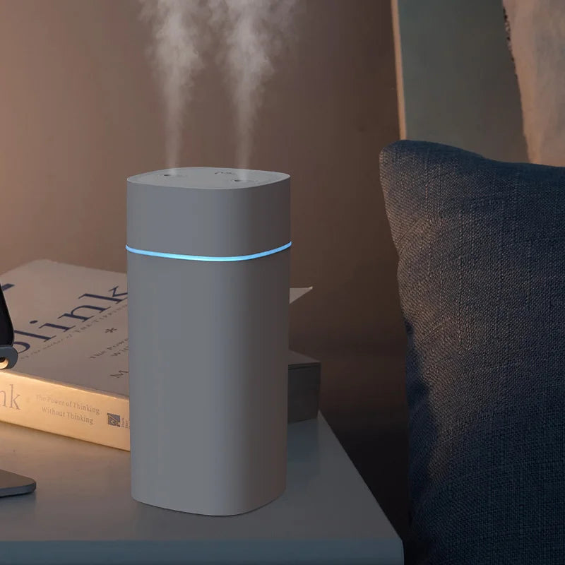 USB Air Humidifier 600ml Double Spray Cool Mist Aroma Diffuser for Home