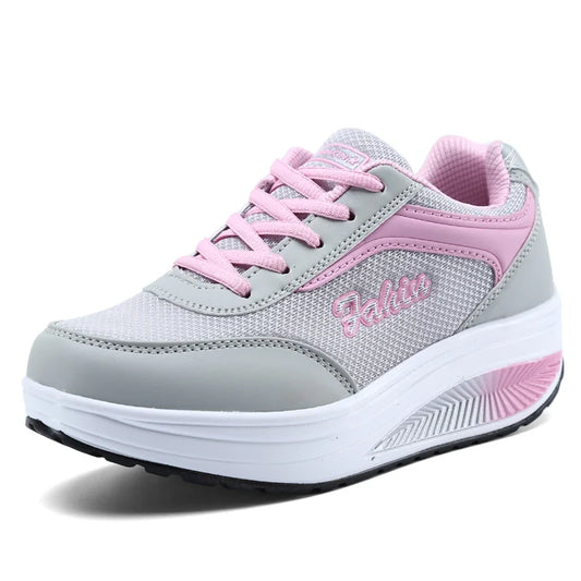 Women's Platform Sneakers Fashion Vulcanized Walking Shoes Plus Size