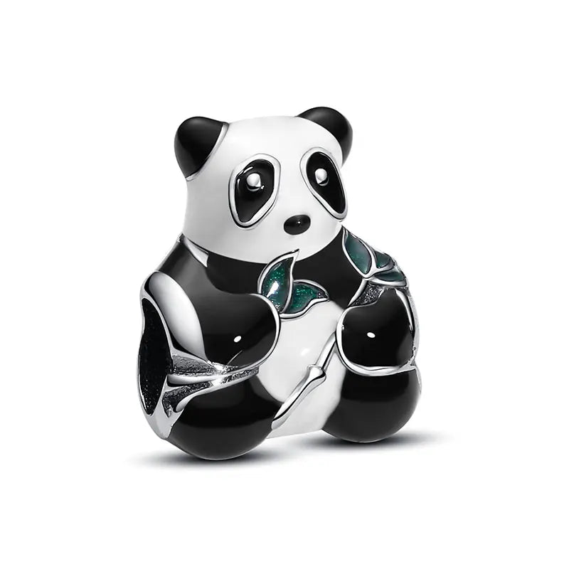 Silver Japanese Doll Fortune Cat Charm Bead for Bracelets
