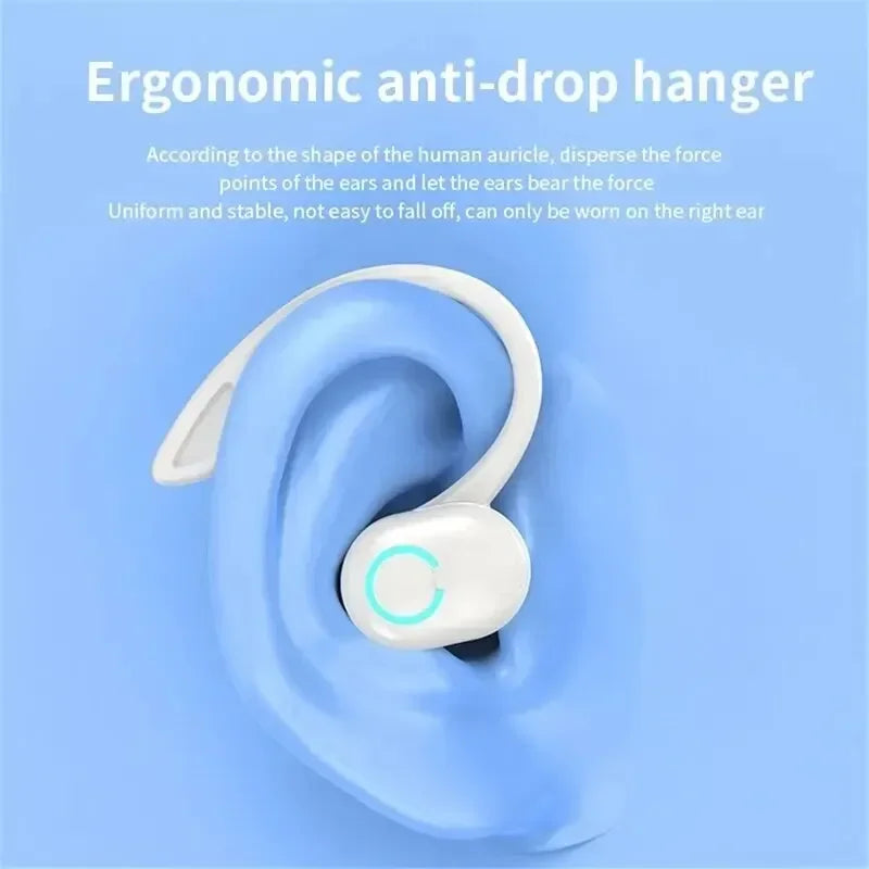 Bluetooth 5.2 Wireless Ear-Hook Headphone  HiFi Bass, Noise Cancelling, Mic, Sports & Gaming