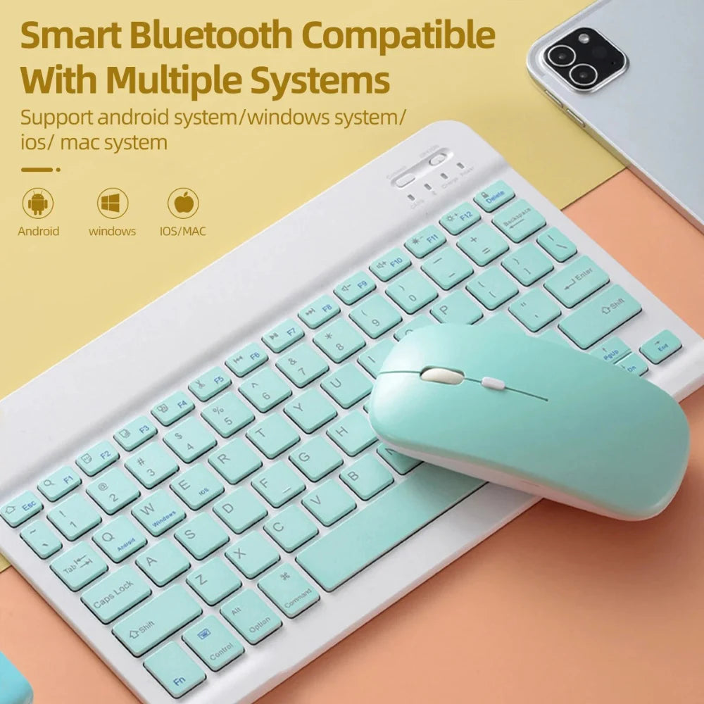 Silent Bluetooth Wireless Mouse Noiseless for iPad Laptop Tablet PC