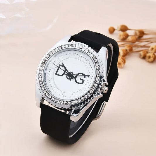 Women's Luxury Quartz Watch – Rhinestone Dial & Leather Strap Gift