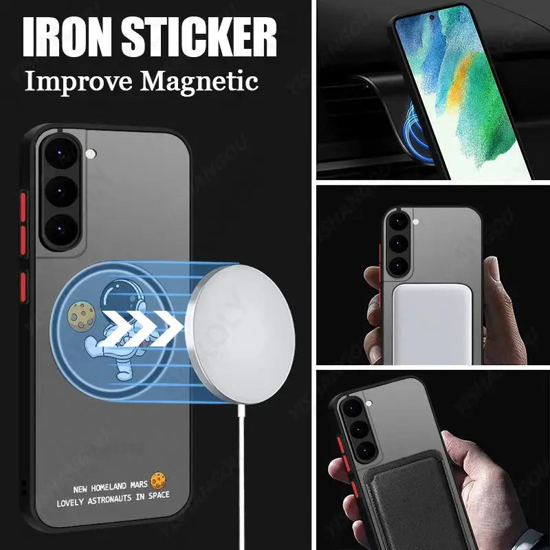 Magnetic Astronaut Case for Samsung Galaxy MagSafe Hard PC Back Cover