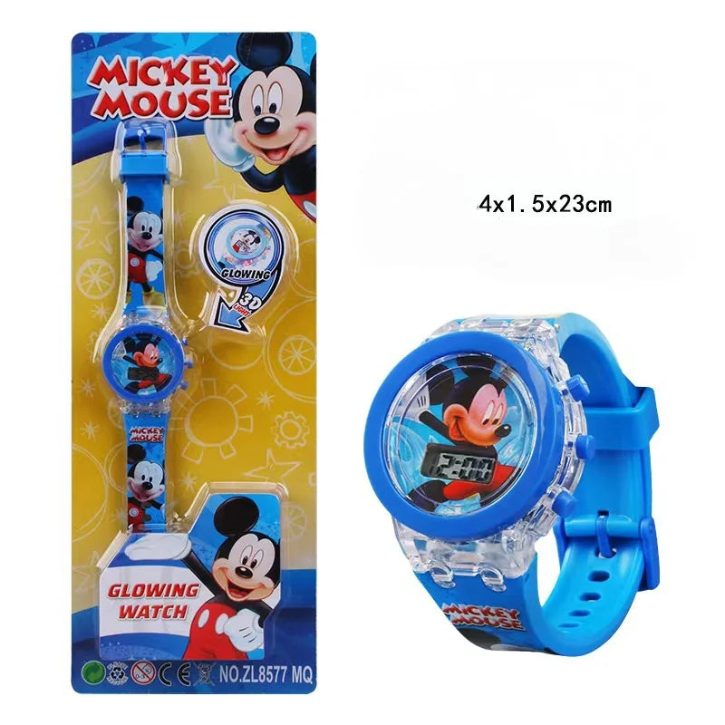 Kids Cartoon Watch LED Spiderman Shark Mickey Boys Girls Student Gift