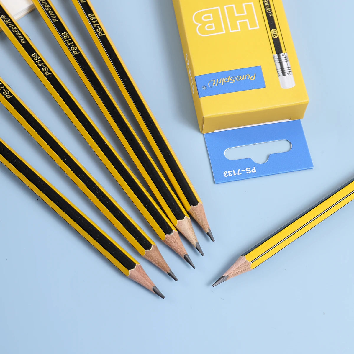 12PCS HB Pencils with Eraser Pre-Sharpened Graphite for School & Office