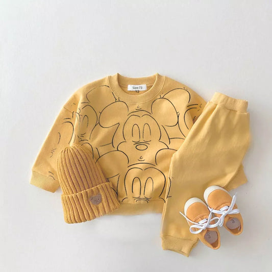 Baby Boy Girl Cartoon Tracksuit Summer T-Shirt & Shorts Outfit Set
