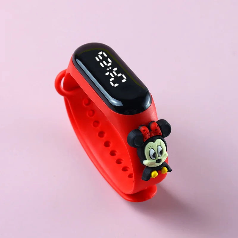 Kids LED Touch Watch Mickey Spiderman Sports Bracelet Waterproof