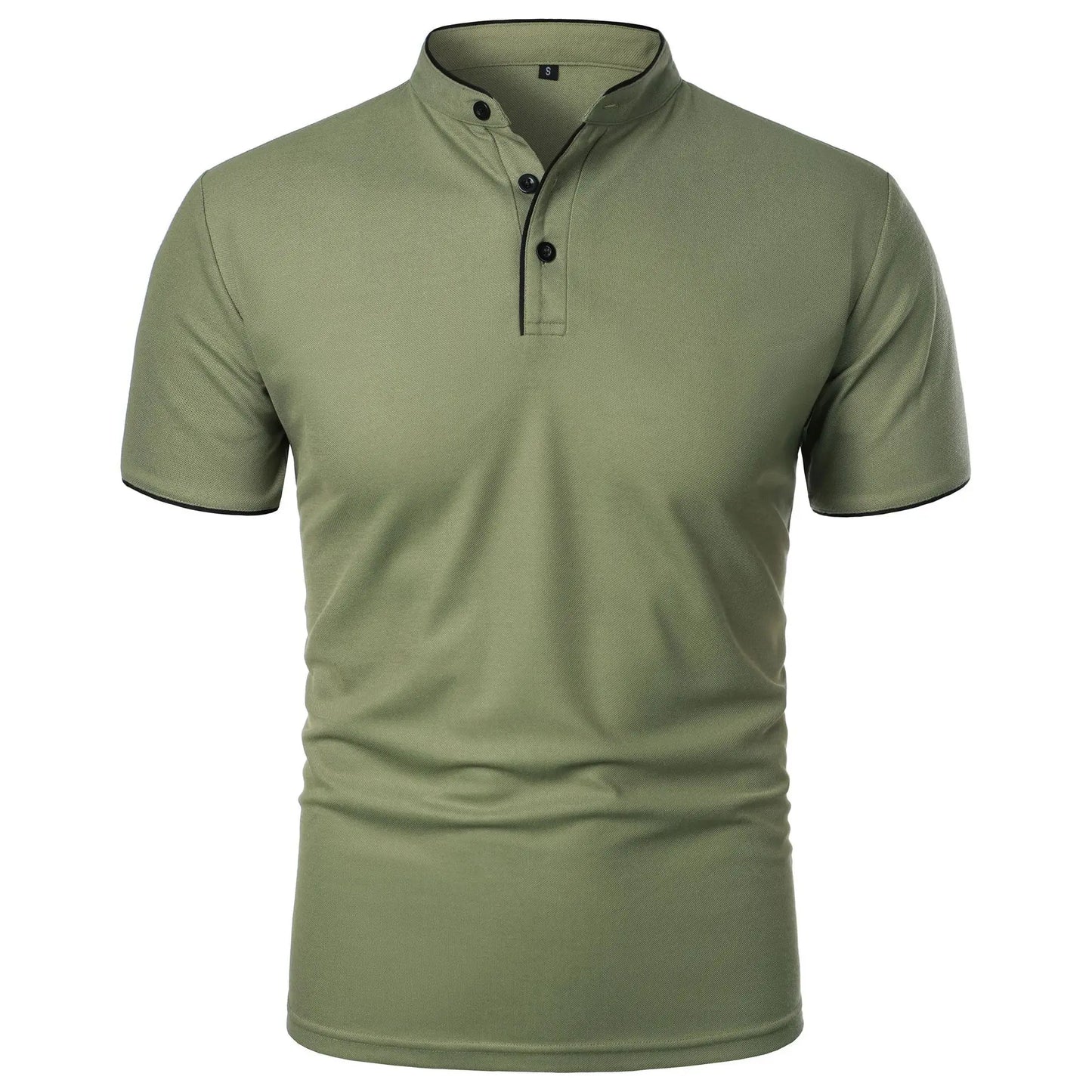 Men's Summer Polo Shirt  Short Sleeve, Solid Color, Casual, Trendy, Breathable, Loose Fit