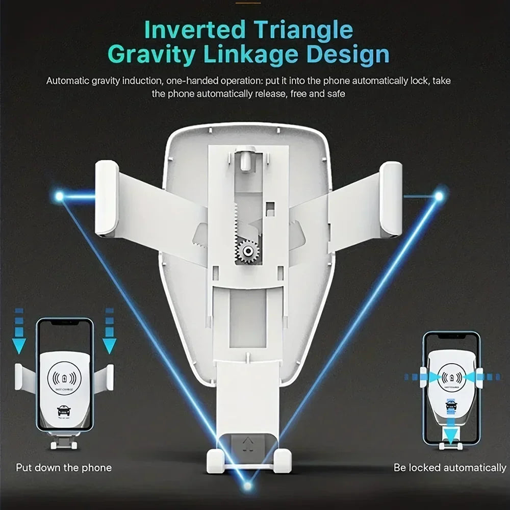 30W Fast Wireless Car Charger Mount for iPhone  Samsung